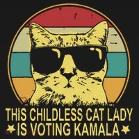 Childless Cat Ladies For Kamala Harris Women's Long Sleeve Shirt thumb 2