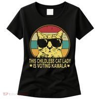 Childless Cat Ladies For Kamala Harris Women's T-Shirt thumb 0