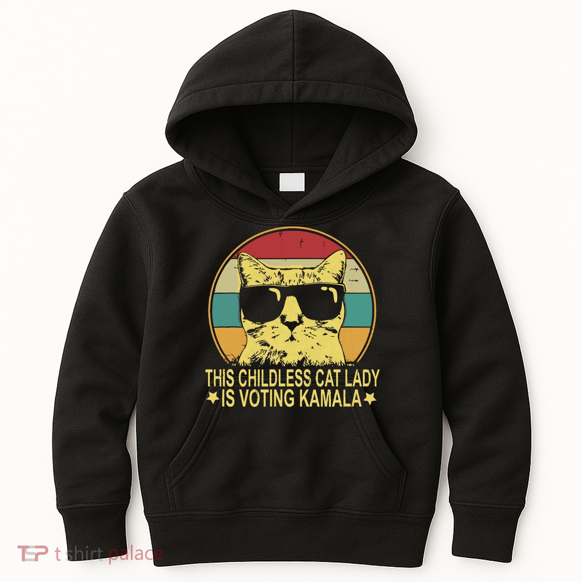 Childless Cat Ladies For Kamala Harris Kids Hoodie
