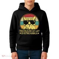 Childless Cat Ladies For Kamala Harris Kids Hoodie thumb 4