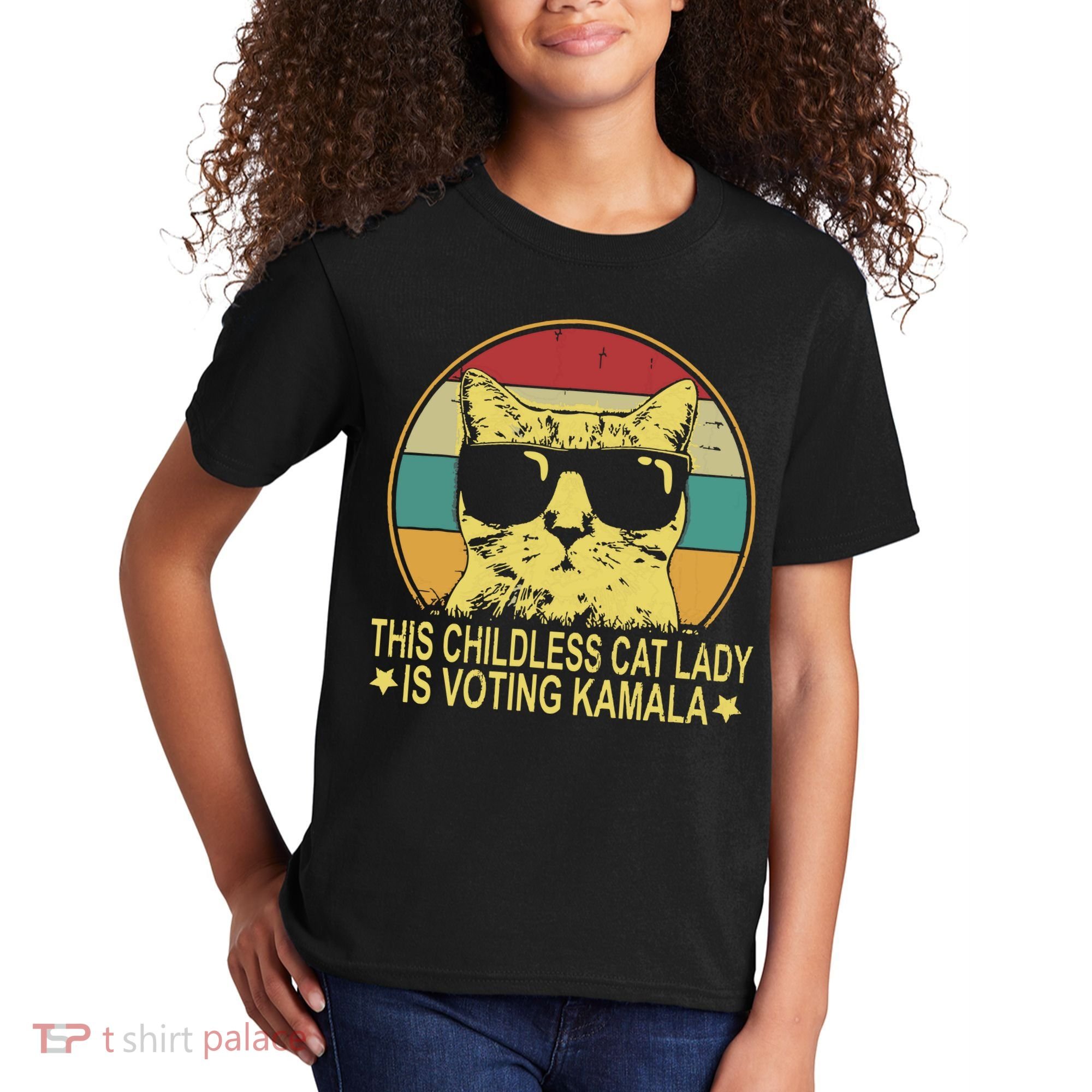 Childless Cat Ladies For Kamala Harris Kids T-Shirt