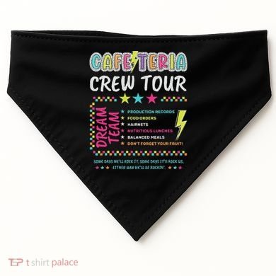 Cafeteria Crew Lunch Lady Dream Team Back To School USA-Made Doggie Bandana