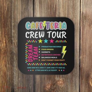 Cafeteria Crew Lunch Lady Dream Team Back To School Coaster