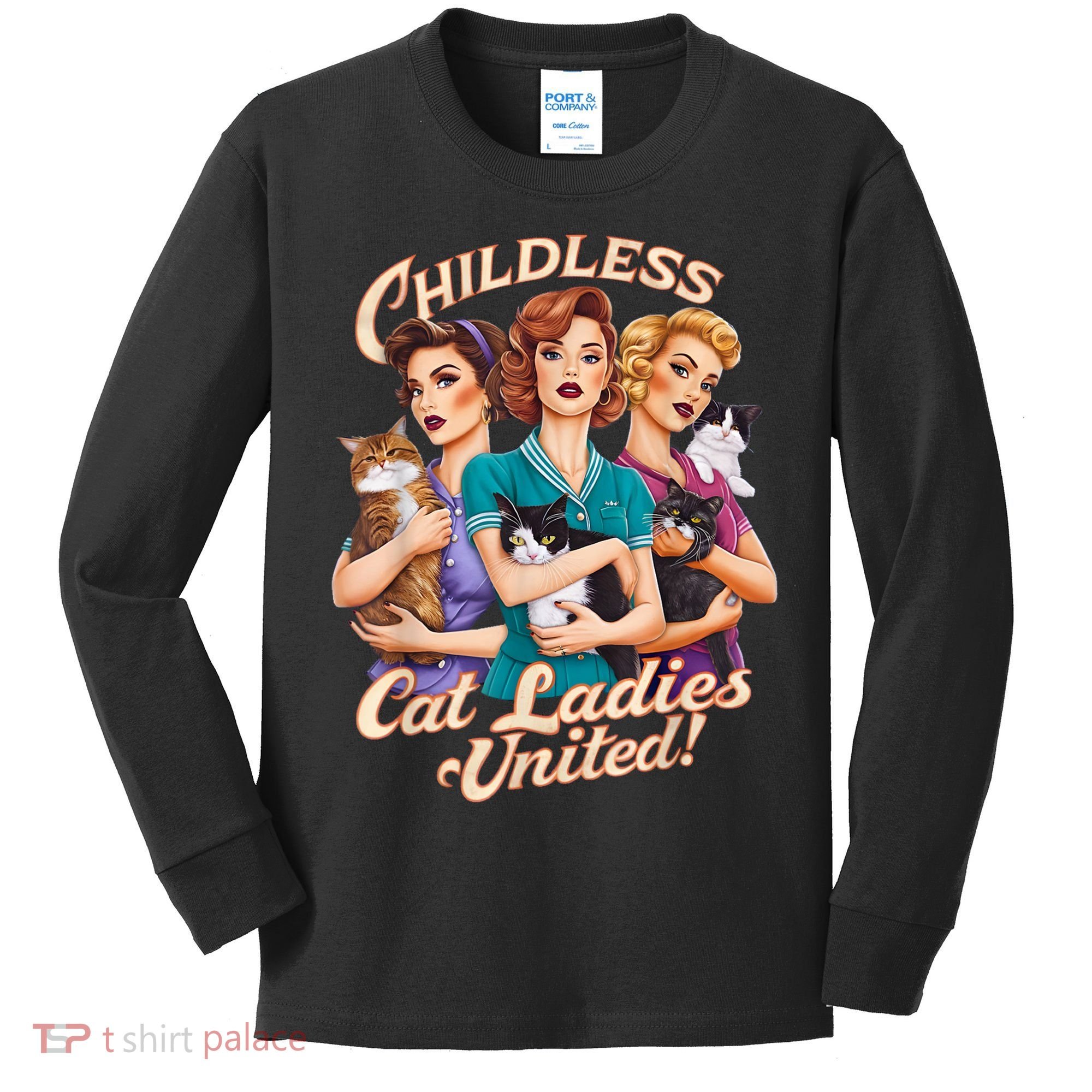 Childless Cat Ladies Kids Long Sleeve Shirt