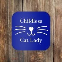 Childless Cat Lady Whiskers Pro Kamala Harris Coaster thumb 0
