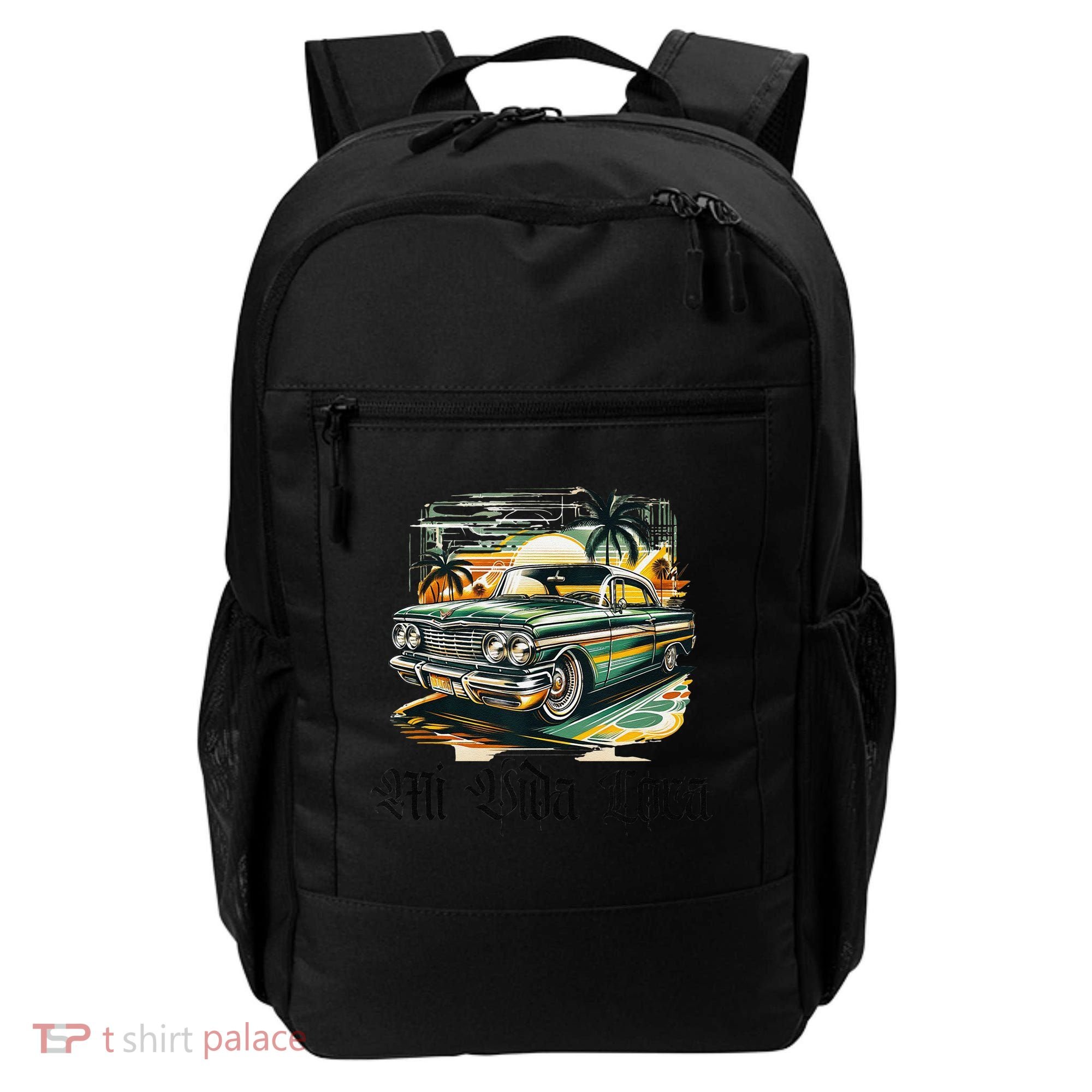 Chicano Culture Lowriders Classic Mi Vida Loca Lowrider Backpack