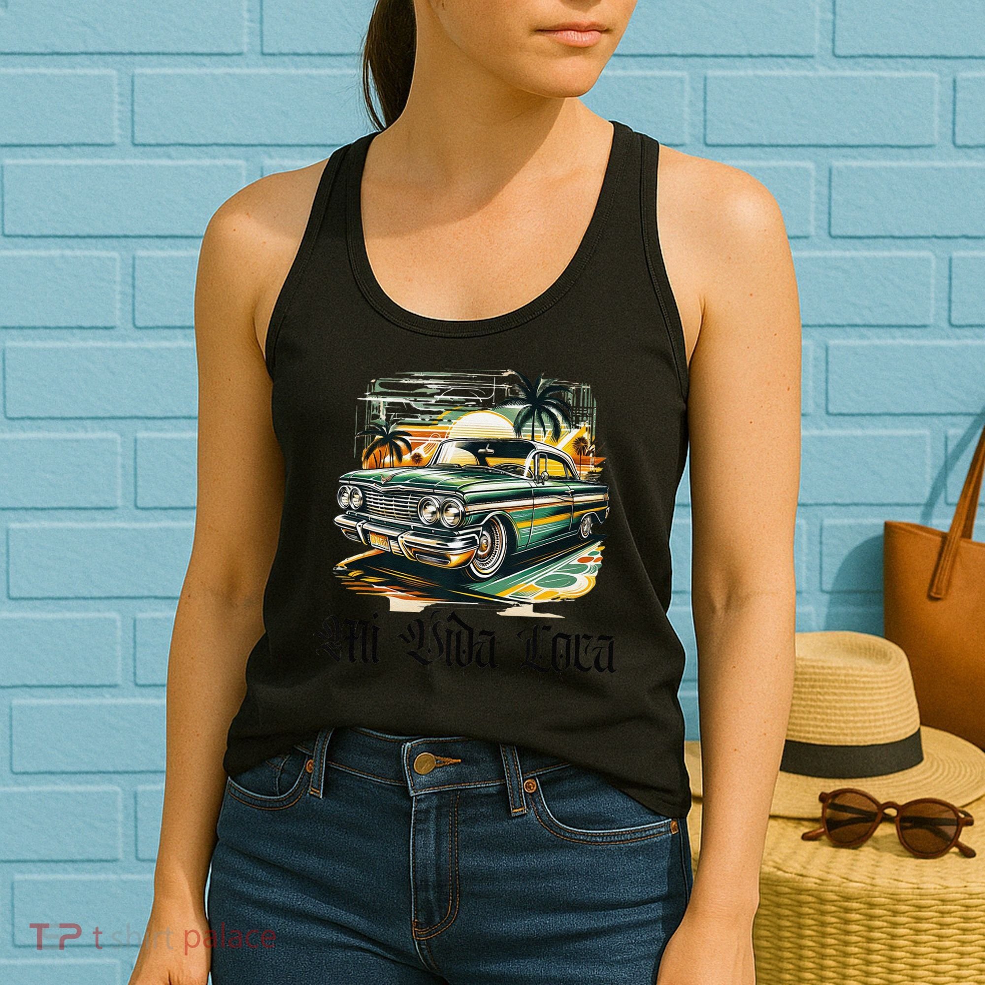Chicano Culture Lowriders Classic Mi Vida Loca Lowrider Women's Tank Top