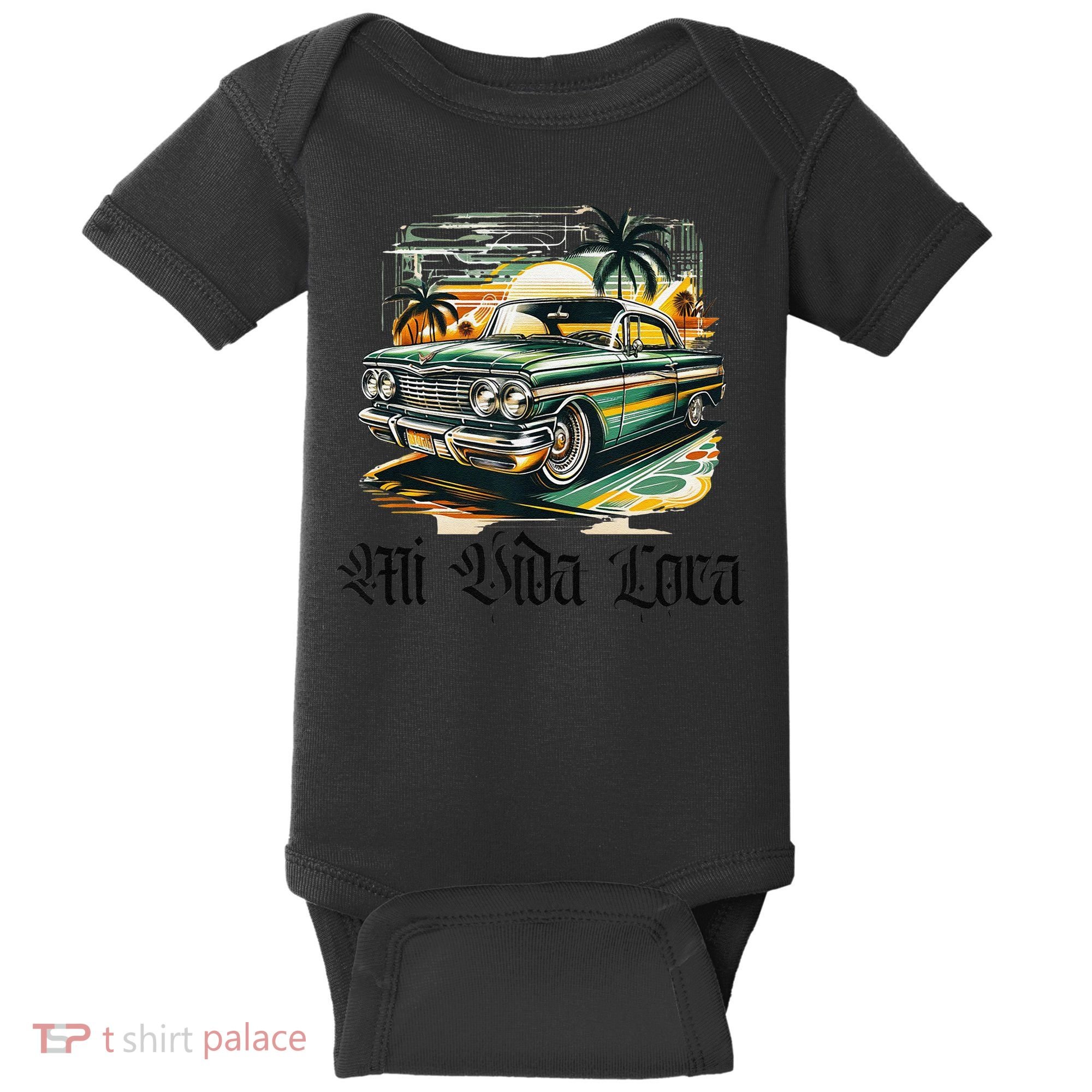 Chicano Culture Lowriders Classic Mi Vida Loca Lowrider Baby Bodysuit