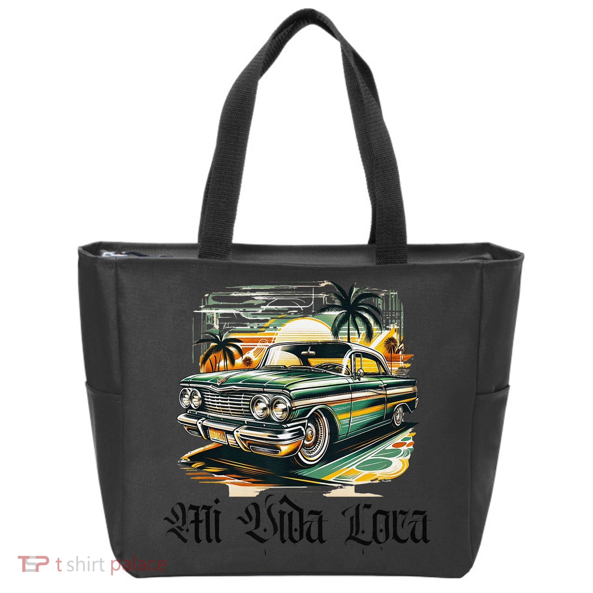 Chicano Culture Lowriders Classic Mi Vida Loca Lowrider Tote Bag