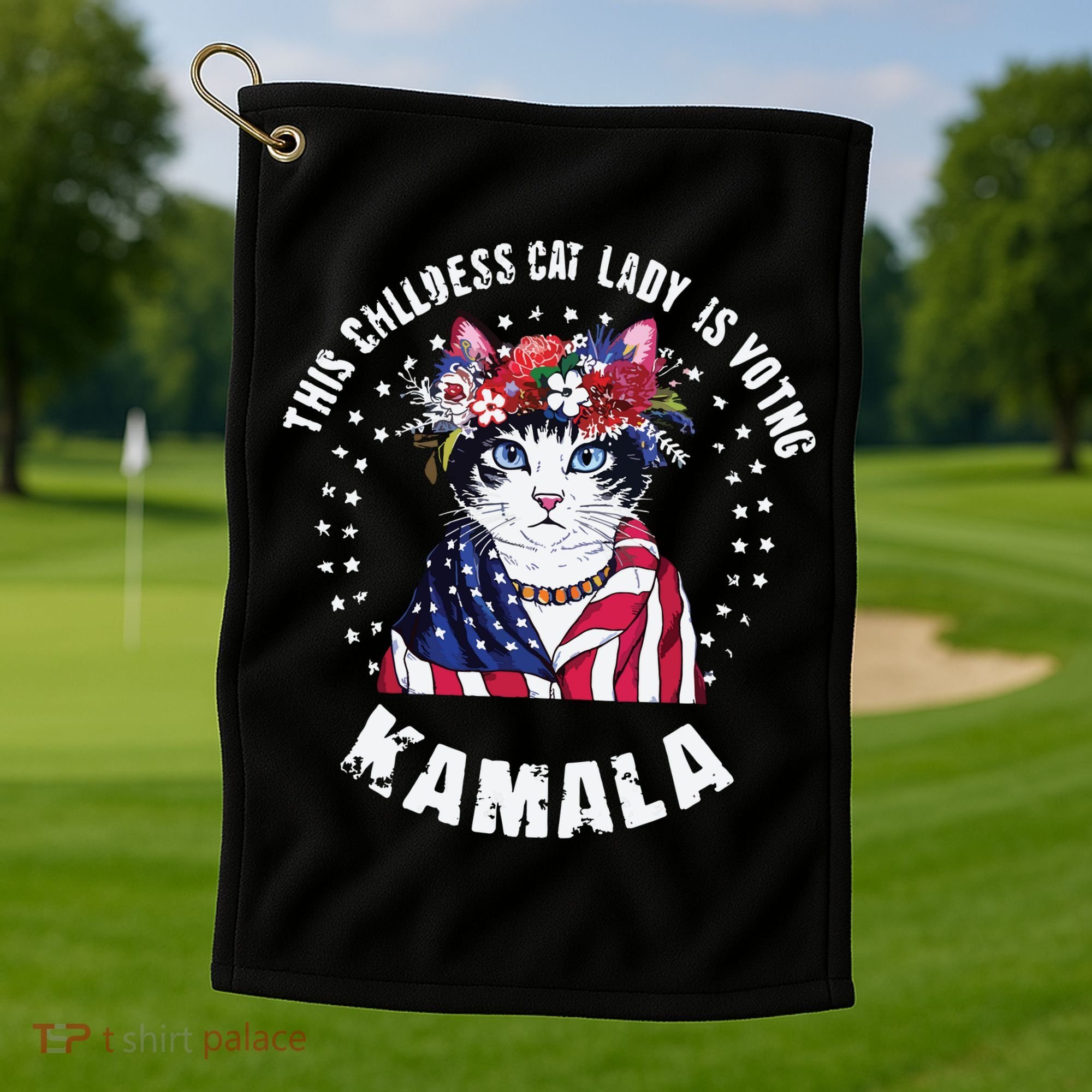 Childless Cat Lady Golf Towel