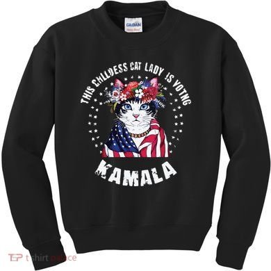 Childless Cat Lady Kids Sweatshirt