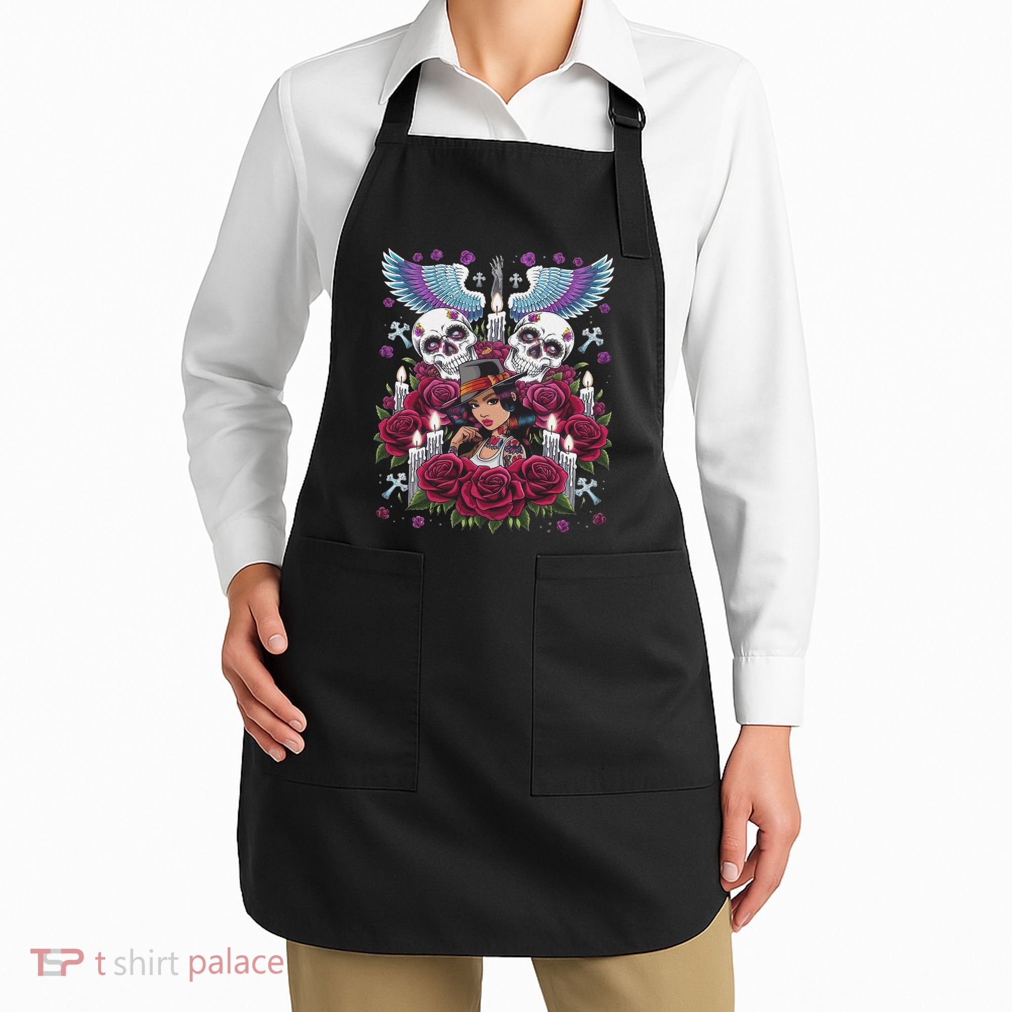 Chicano Chicana La Raza Barrio Tattoo Art Death Apron
