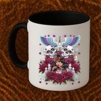 Chicano Chicana La Raza Barrio Tattoo Art Death Coffee Mug thumb 2