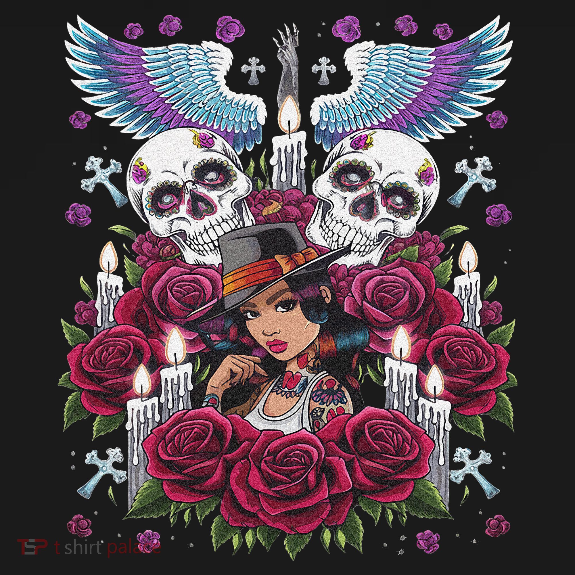 Chicano Chicana La Raza Barrio Tattoo Art Death Women's Hoodie