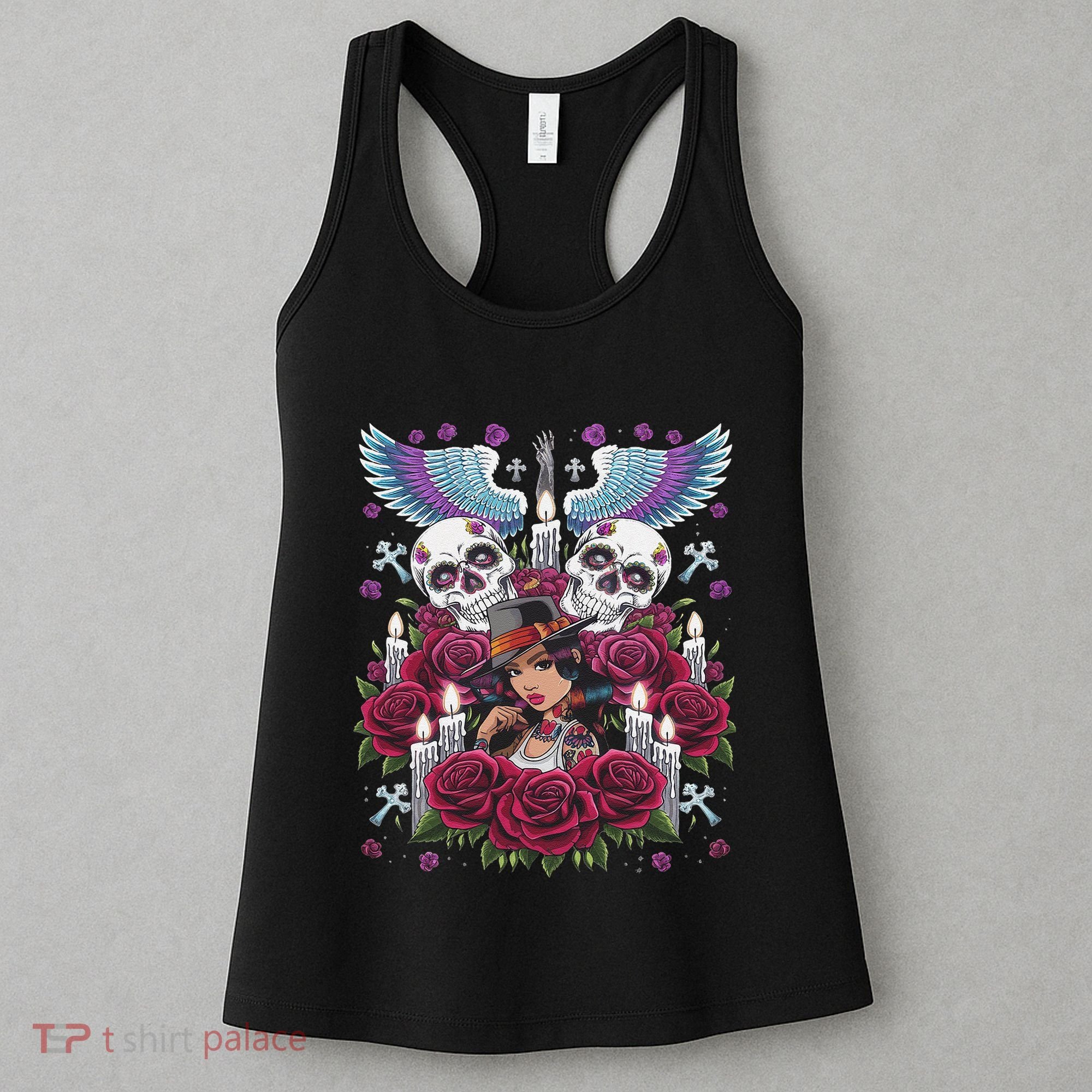 Chicano Chicana La Raza Barrio Tattoo Art Death Women's Tank Top