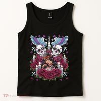 Chicano Chicana La Raza Barrio Tattoo Art Death Tank Top thumb 2