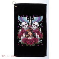 Chicano Chicana La Raza Barrio Tattoo Art Death Golf Towel thumb 0
