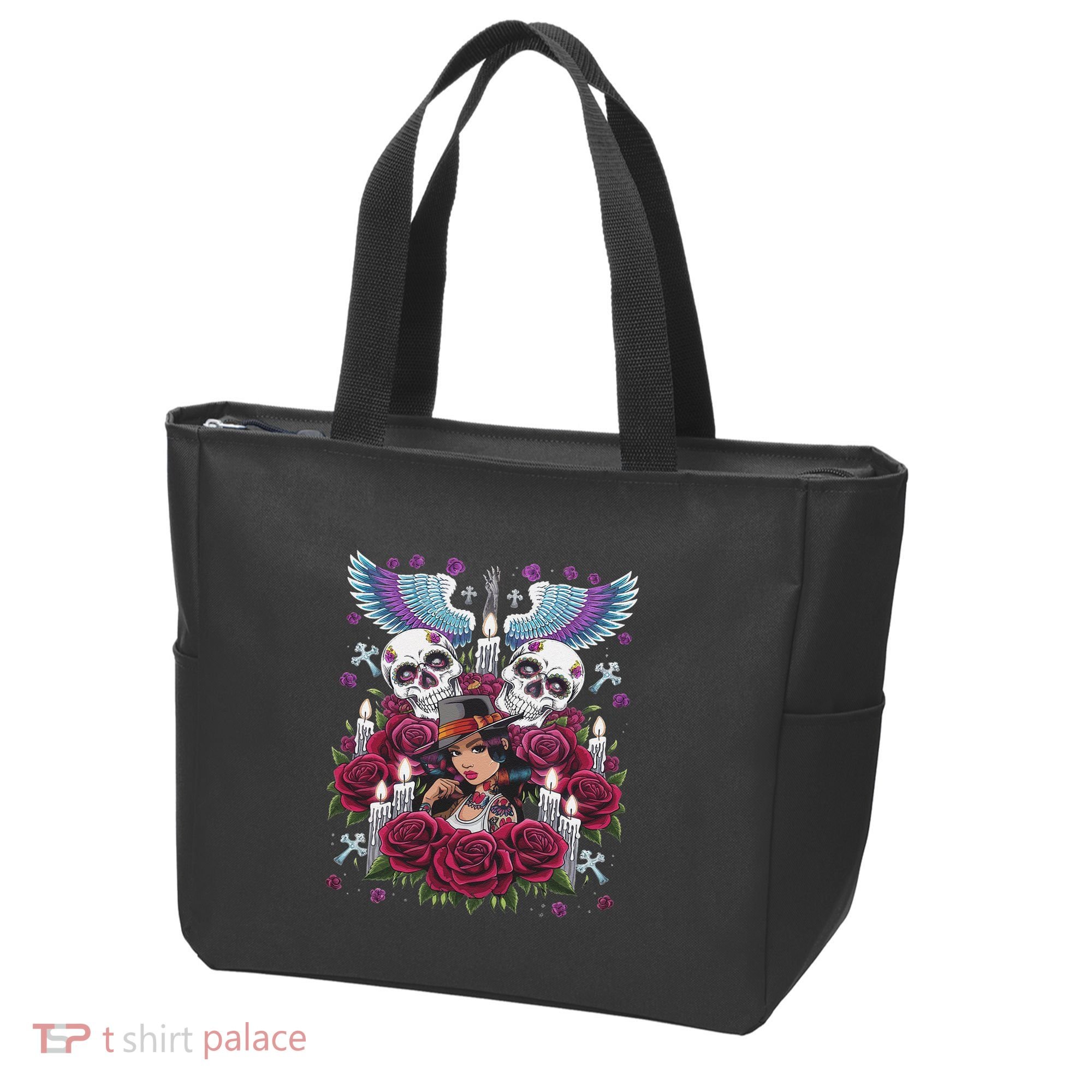 Chicano Chicana La Raza Barrio Tattoo Art Death Tote Bag