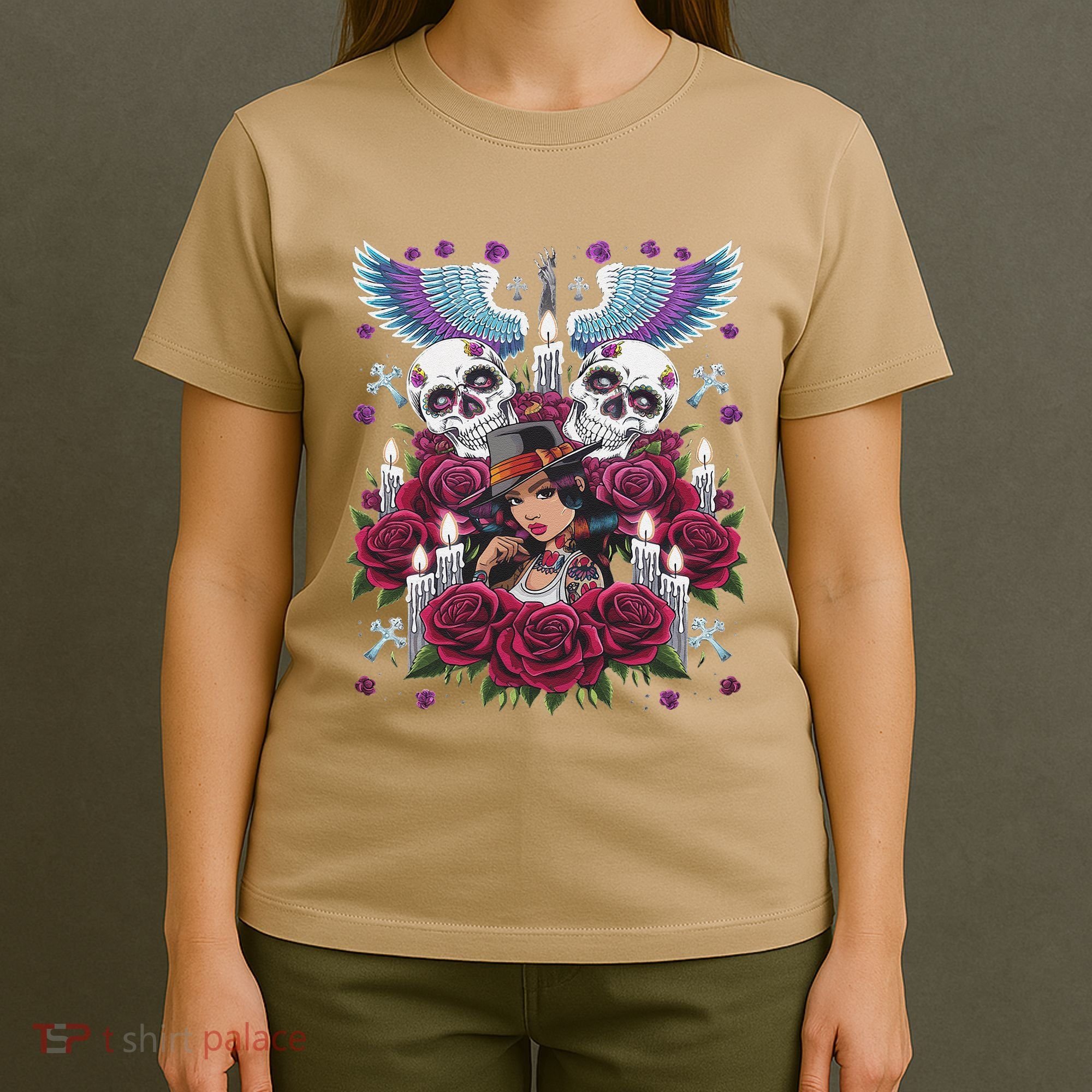 Chicano Chicana La Raza Barrio Tattoo Art Death T-Shirt
