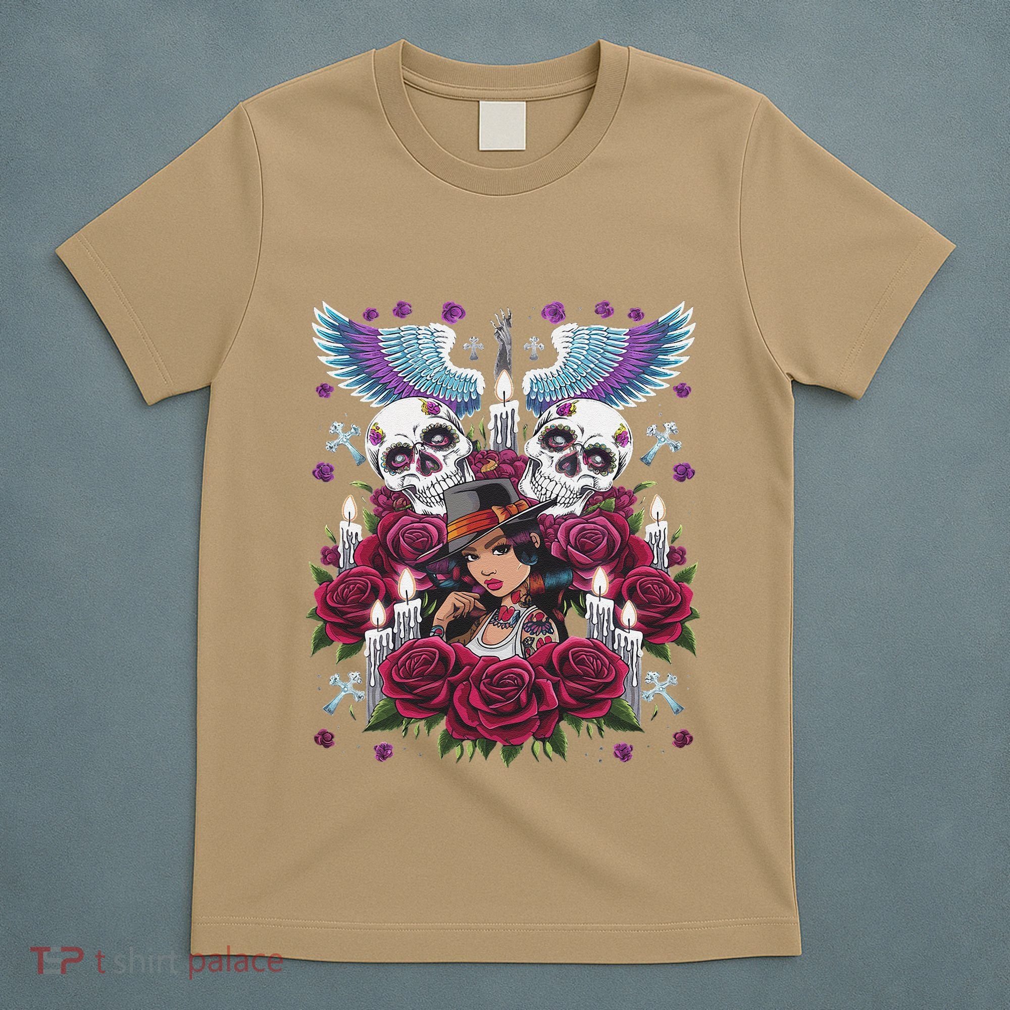 Chicano Chicana La Raza Barrio Tattoo Art Death T-Shirt