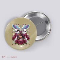 Chicano Chicana La Raza Barrio Tattoo Art Death Button thumb 0