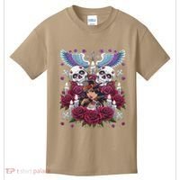 Chicano Chicana La Raza Barrio Tattoo Art Death Kids T-Shirt thumb 0
