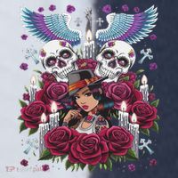 Chicano Chicana La Raza Barrio Tattoo Art Death Sport-Tek Competitor United Soccer Jersey thumb 4