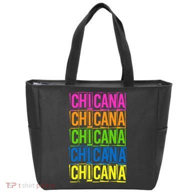 Chicana Colorful Latina Tote Bag