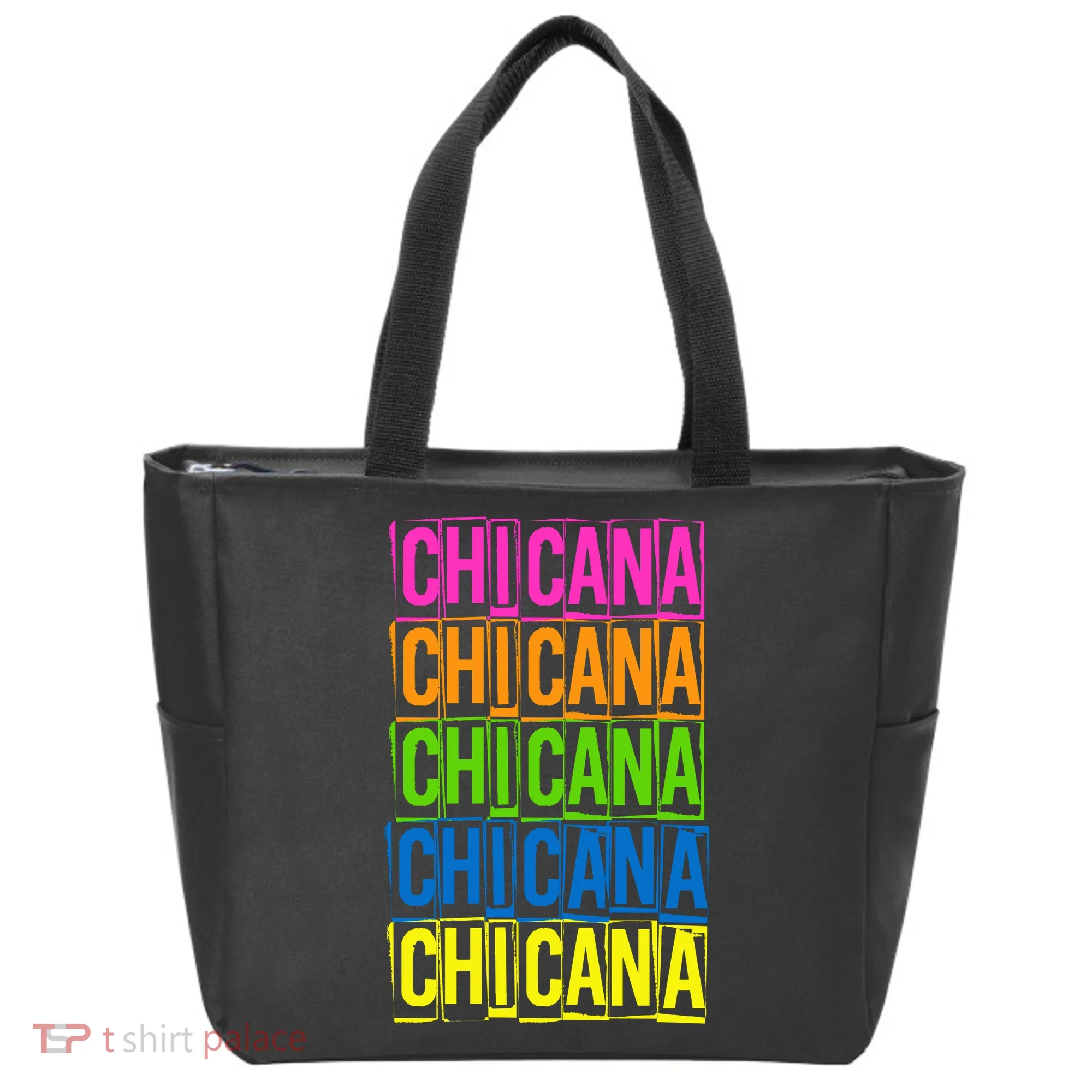 Chicana Colorful Latina Tote Bag