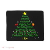 Christian Christmas Lover Bible Names of Jesus Tree Mousepad thumb 0