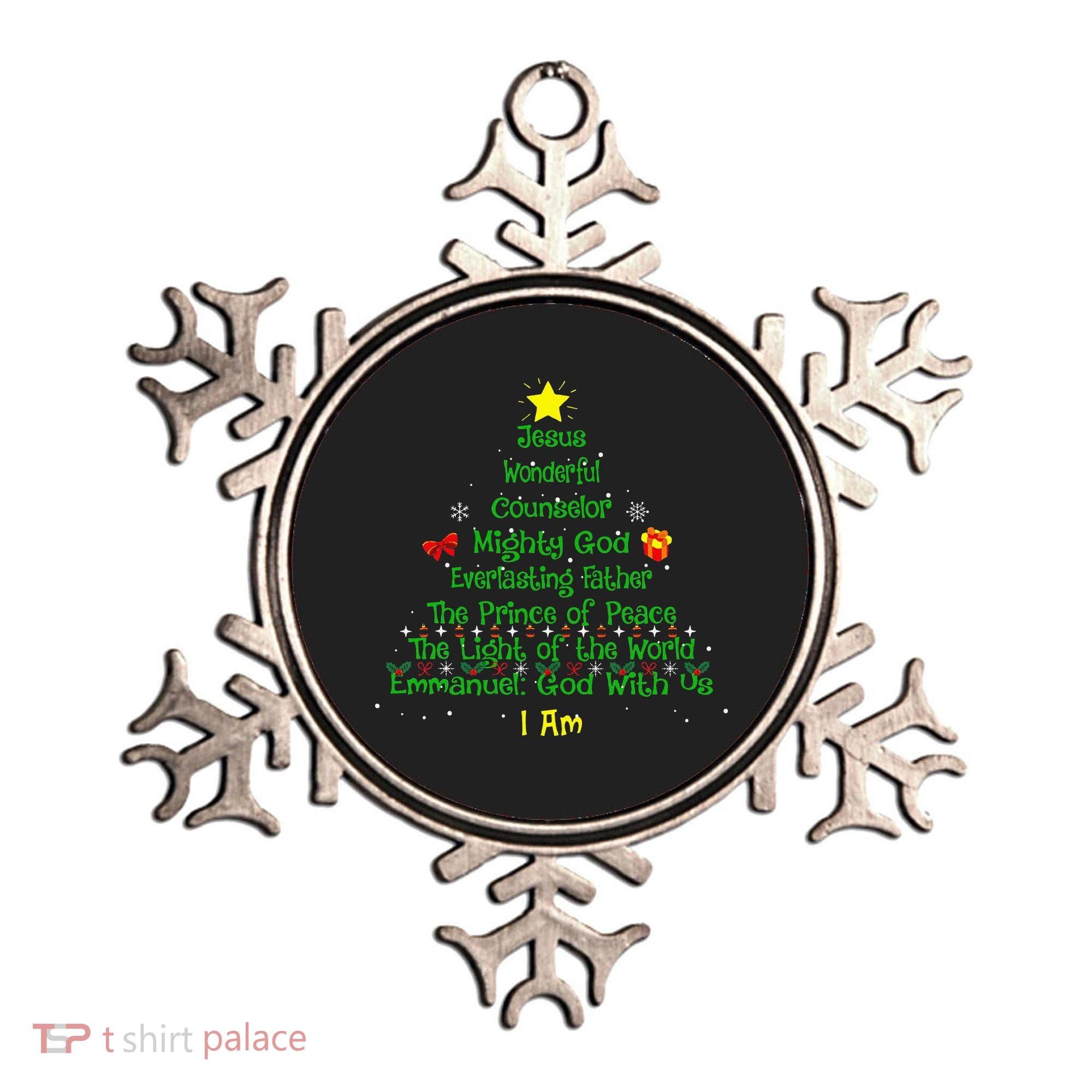 Christian Christmas Lover Bible Names of Jesus Tree Ornament