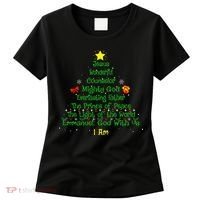 Christian Christmas Lover Bible Names of Jesus Tree Women's T-Shirt thumb 0