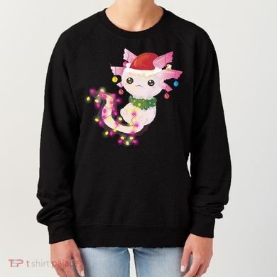 Cute Christmas Lights Axolotl Women's Sweatshirt