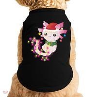Cute Christmas Lights Axolotl Doggie Tank thumb 0