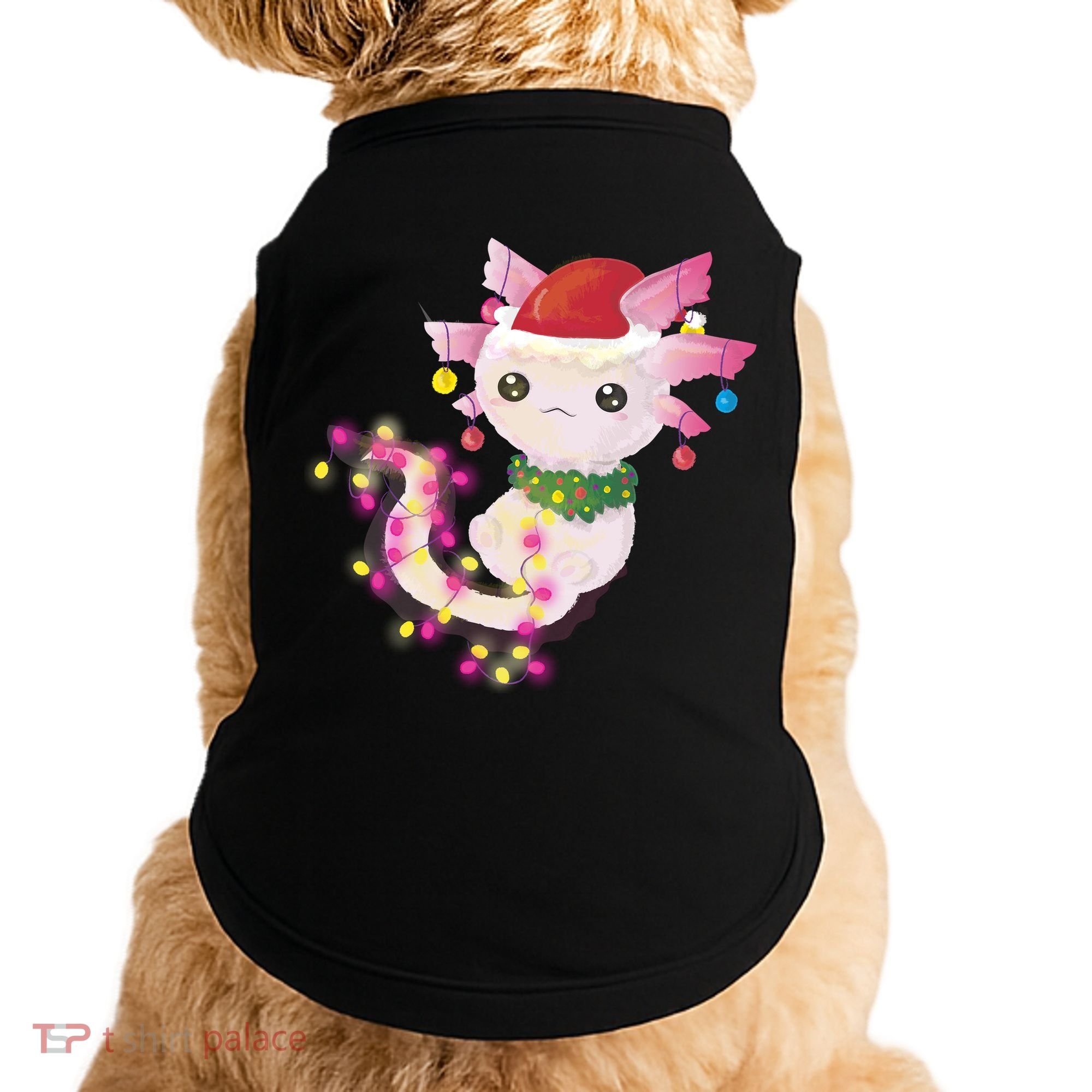 Cute Christmas Lights Axolotl Doggie Tank