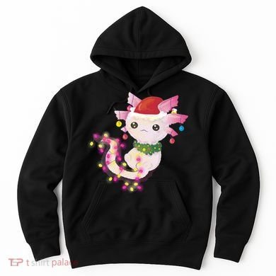 Cute Christmas Lights Axolotl Hoodie