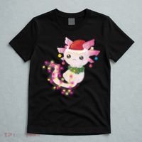 Cute Christmas Lights Axolotl T-Shirt thumb 5