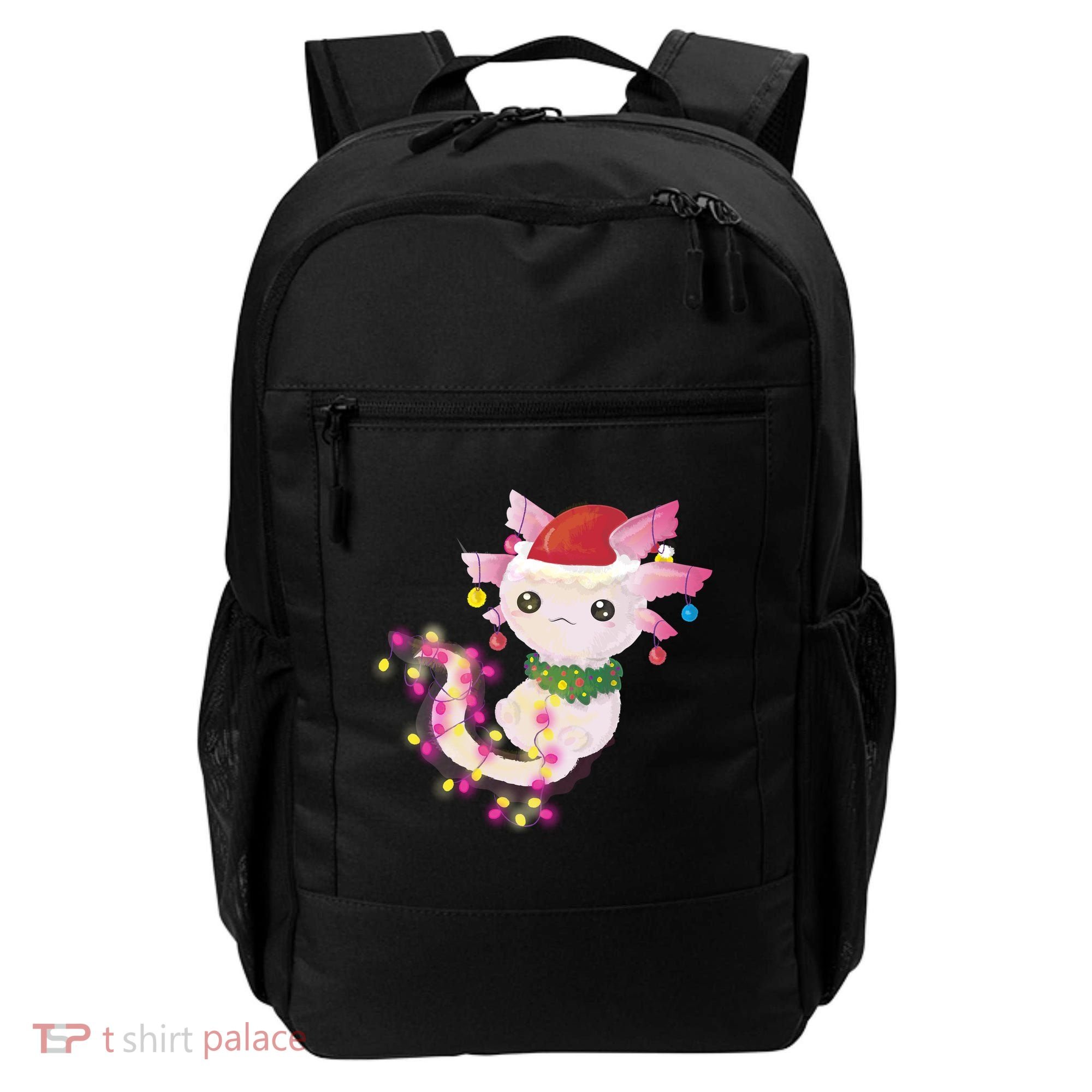 Cute Christmas Lights Axolotl Backpack