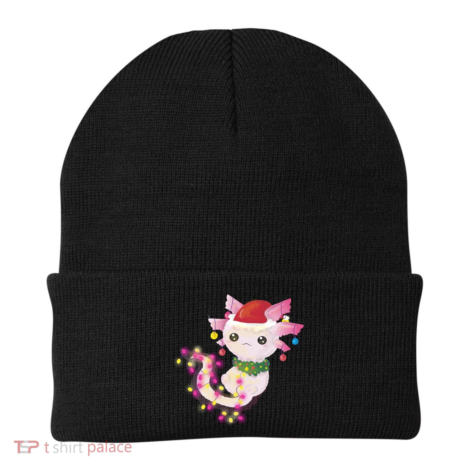 Cute Christmas Lights Axolotl Beanie