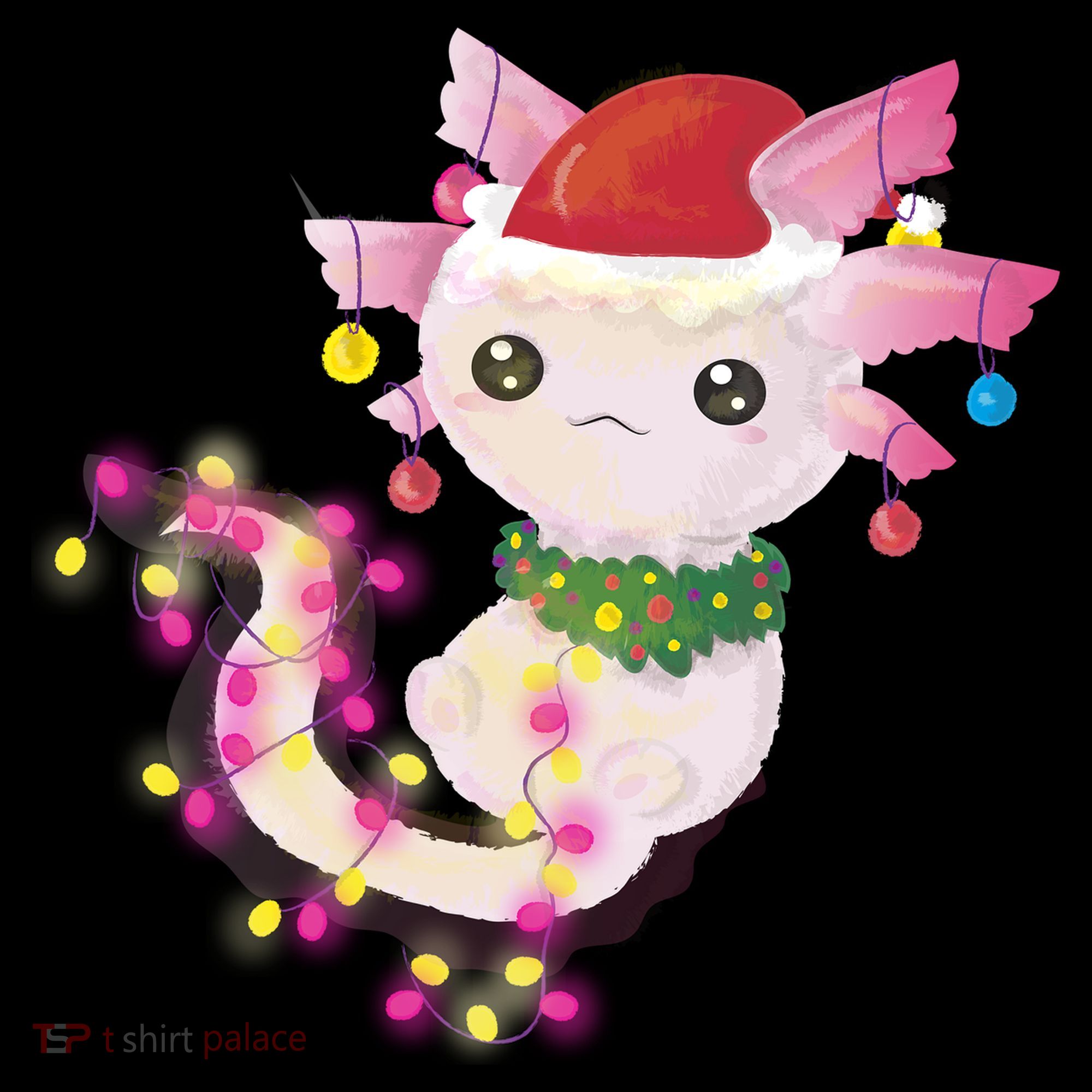 Cute Christmas Lights Axolotl Women's Hoodie