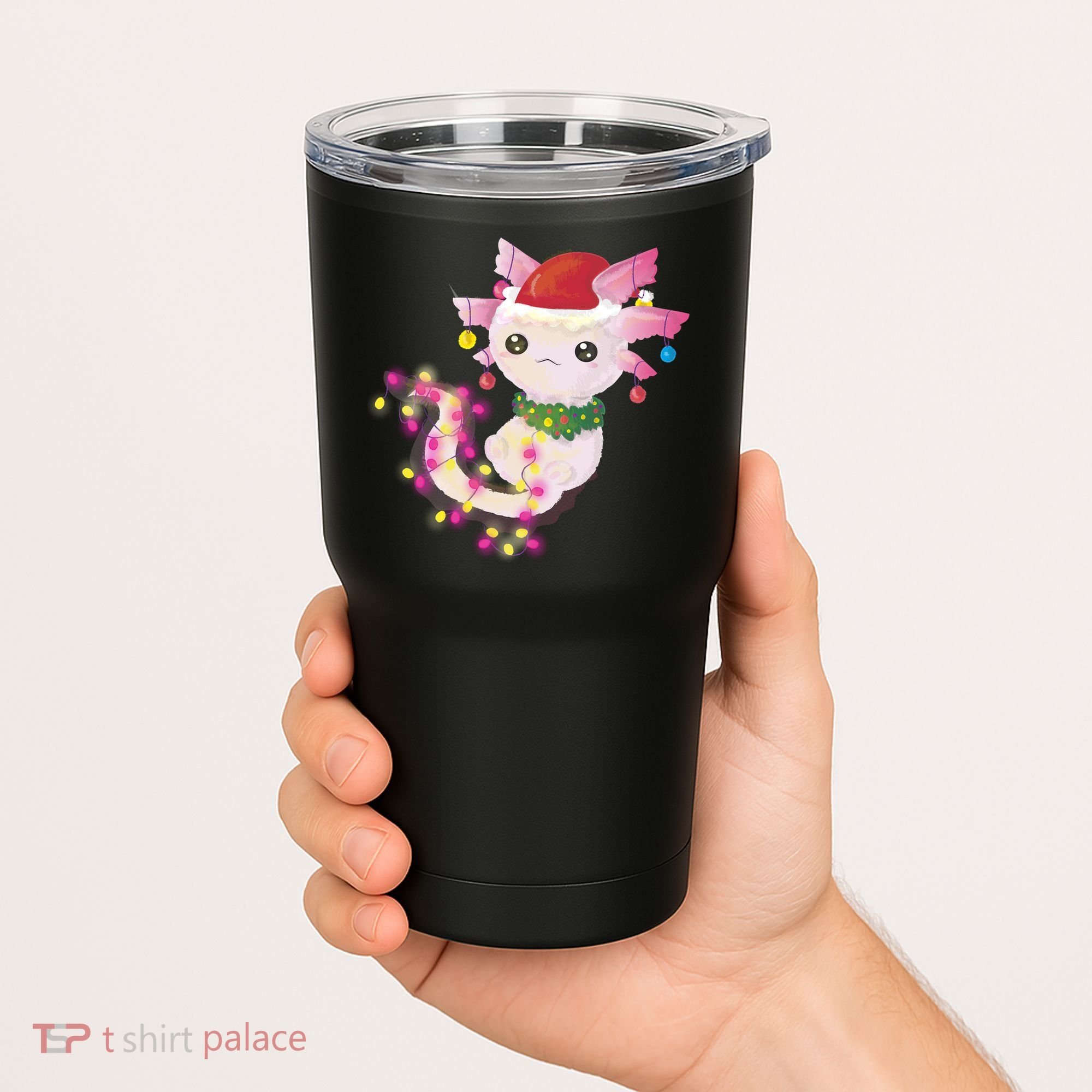 Cute Christmas Lights Axolotl Tumbler