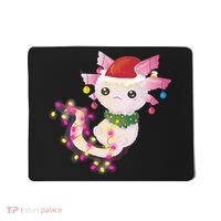 Cute Christmas Lights Axolotl Mousepad thumb 0