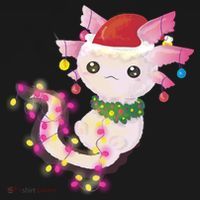 Cute Christmas Lights Axolotl Mousepad thumb 1