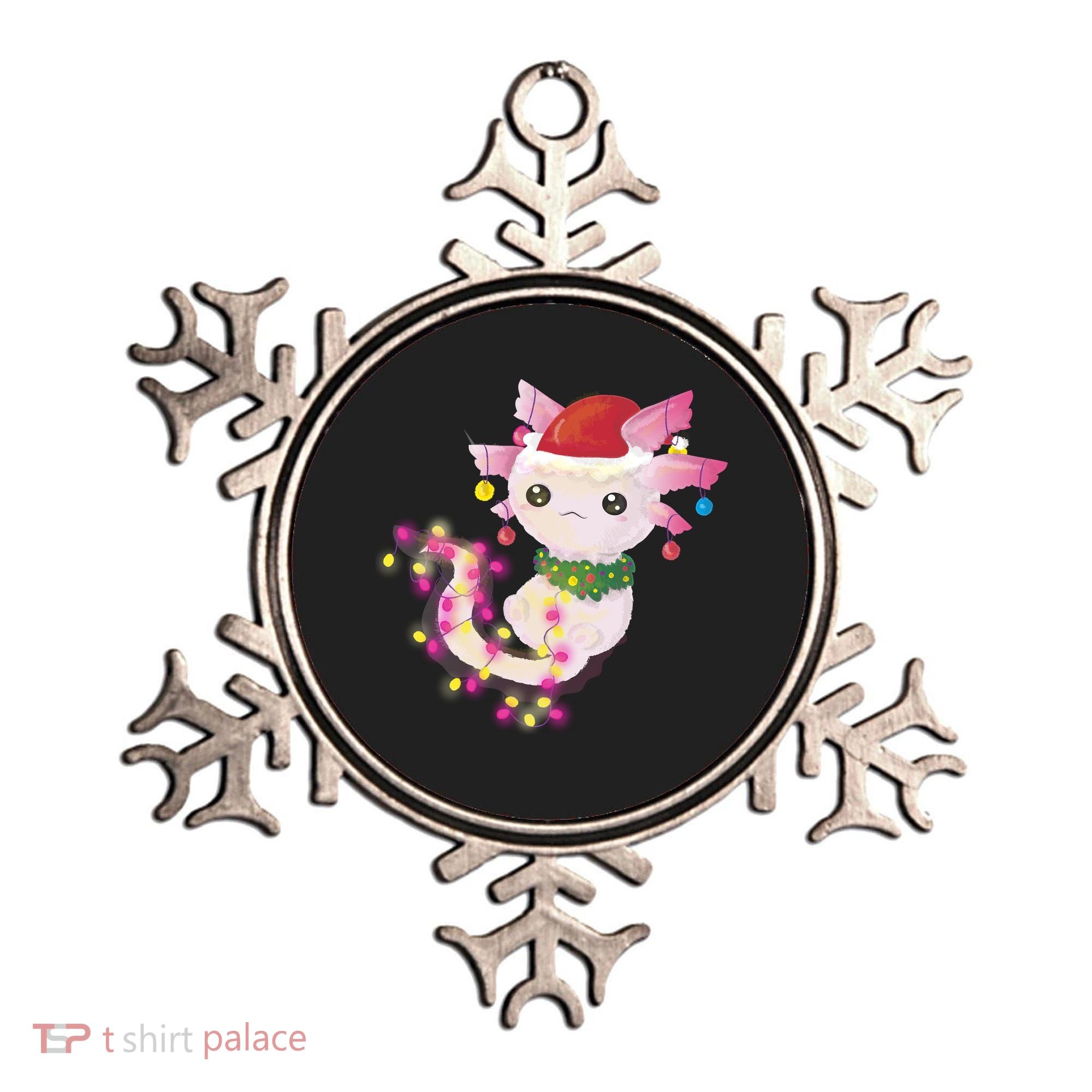 Cute Christmas Lights Axolotl Ornament