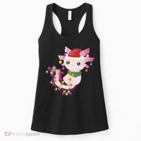 Cute Christmas Lights Axolotl Women's Tank Top thumb 0