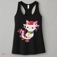 Cute Christmas Lights Axolotl Women's Tank Top thumb 3