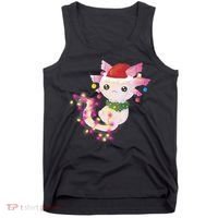 Cute Christmas Lights Axolotl Tank Top thumb 0