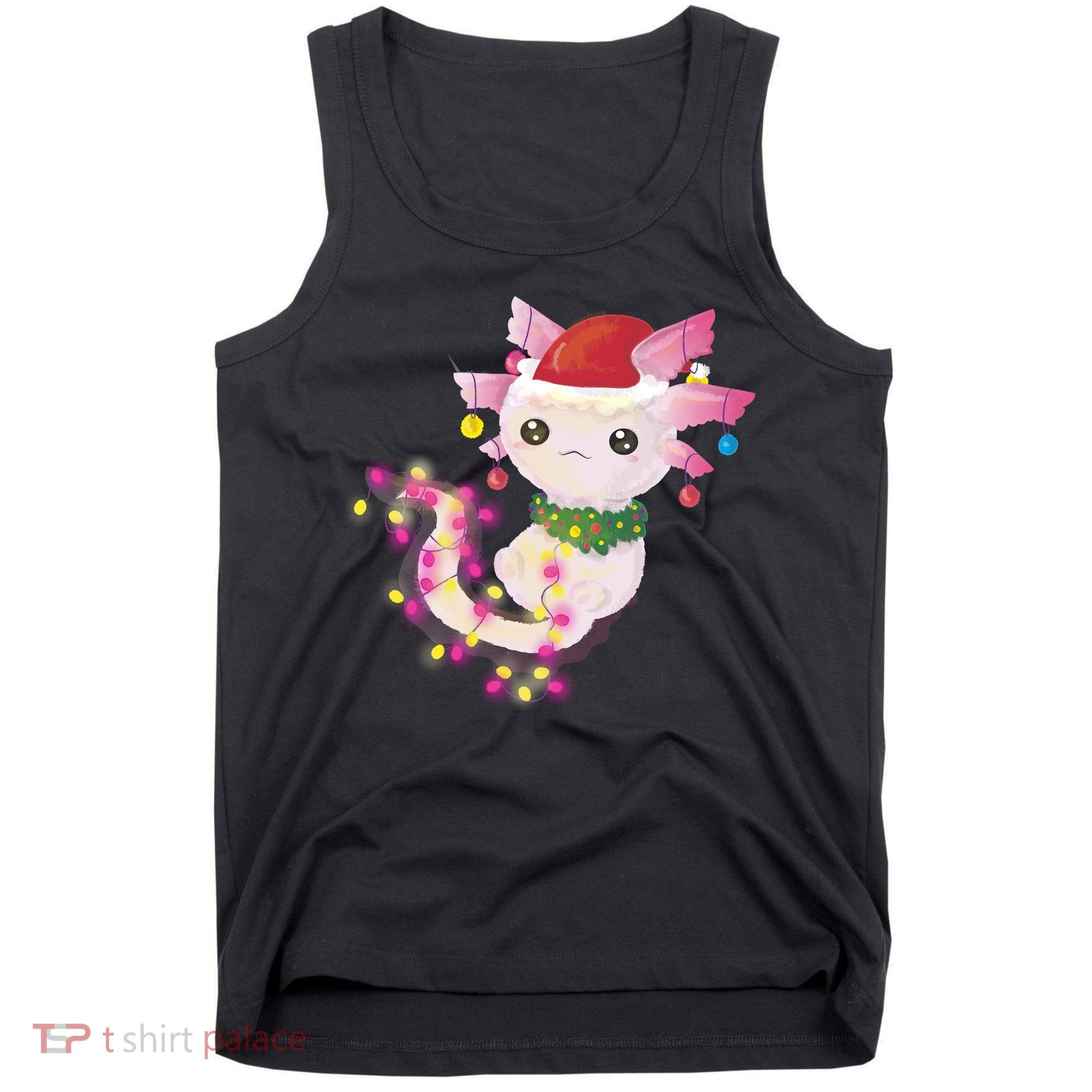 Cute Christmas Lights Axolotl Tank Top