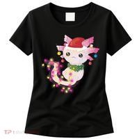 Cute Christmas Lights Axolotl Women's T-Shirt thumb 0