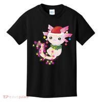 Cute Christmas Lights Axolotl Kids T-Shirt thumb 0